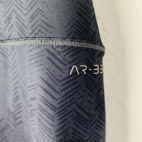 AR-33 Ombre Athletic High Waist Skinny Gray Purple Leggings - Picture 3 of 5